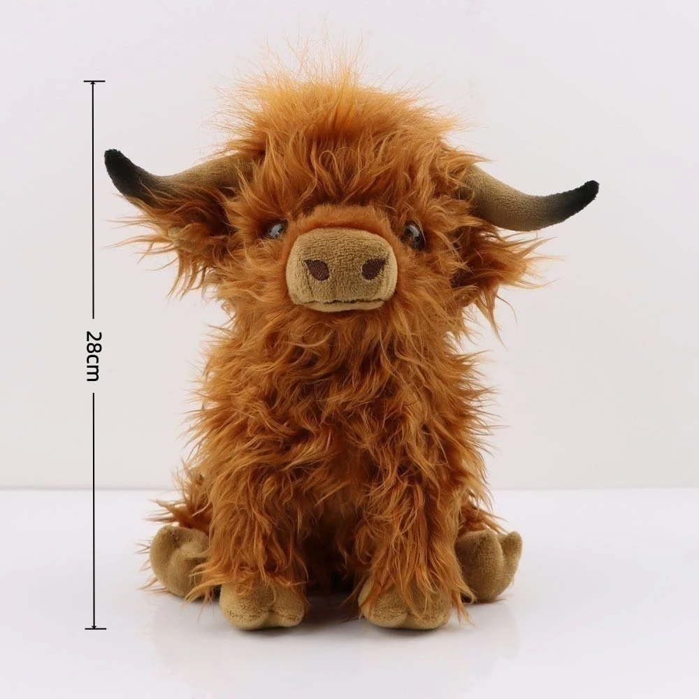 Highland Cow Plush Toy Funny Joy Realistic Stuffed Animal with Long Fluffy Hair Soft Cuddly for Kids Children & Boys Gift thumbnail 6