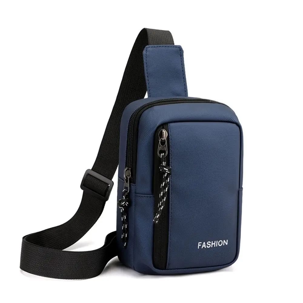Handbag Crossbody Oxford Chest Bags Diagonal Solid Color Small Backpack Messenger Mini Square Men's Shoulder Bag Outdoor thumbnail 3