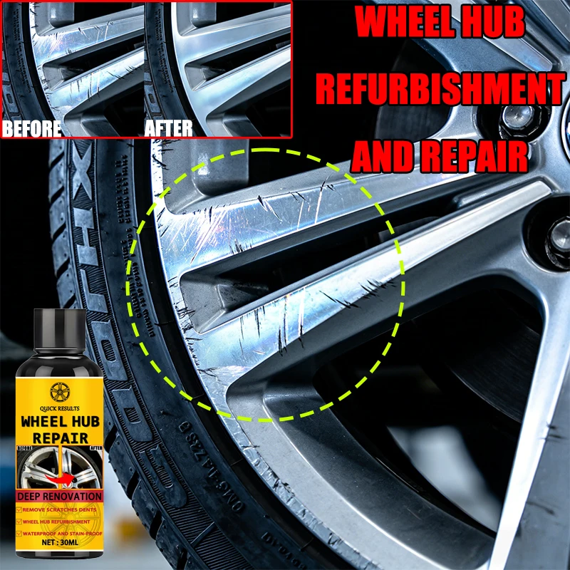 Automobile wheel rim scratch reconditioning paste, tire rim scratch paint repair paste - aluminum alloy wheel hub repair