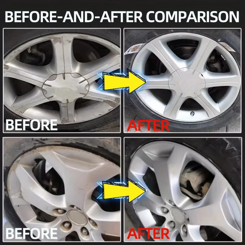 Automobile wheel rim scratch reconditioning paste, tire rim scratch paint repair paste - aluminum alloy wheel hub repair thumbnail 5
