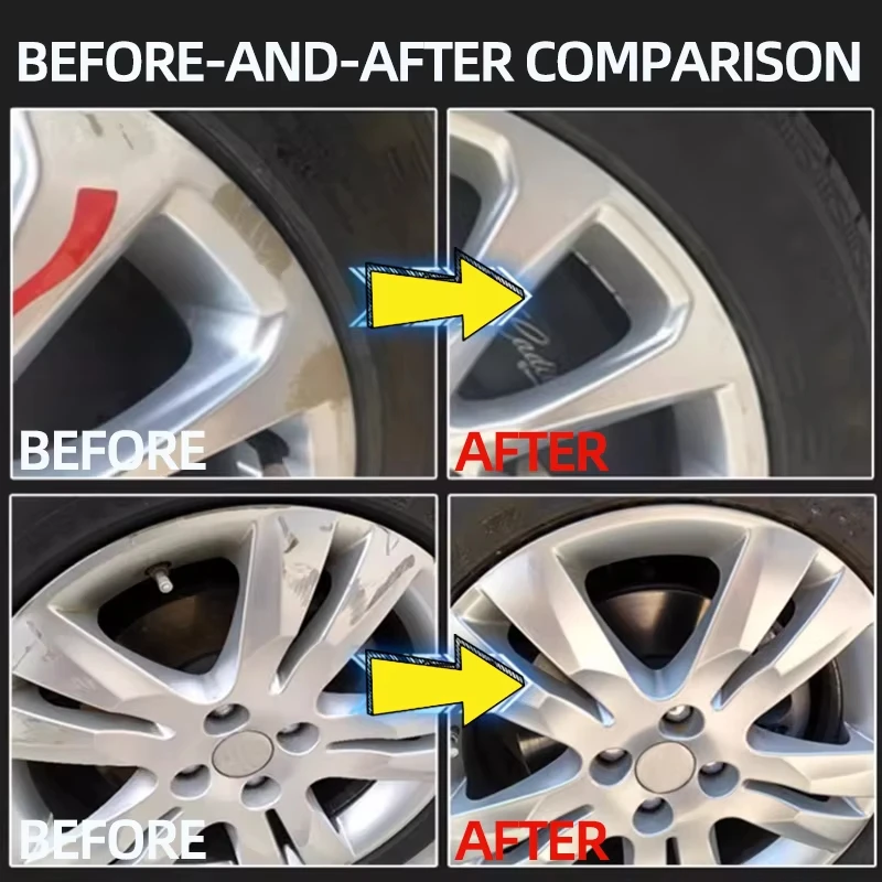 Automobile wheel rim scratch reconditioning paste, tire rim scratch paint repair paste - aluminum alloy wheel hub repair thumbnail 4