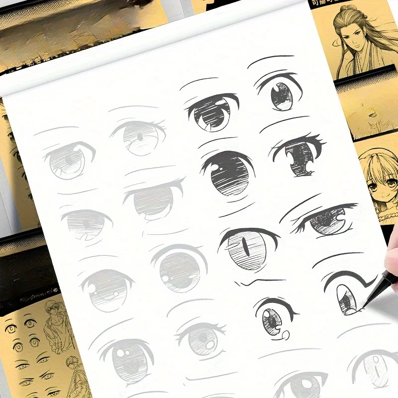 Beginner's Anime Sketchbook - Retro-style cute girl illustration，High-Quality Mixed Paper Drawing Practice、Sketching and Creativ thumbnail 2