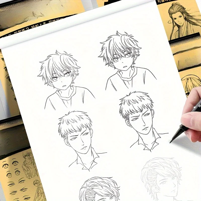 Beginner's Anime Sketchbook - Retro-style cute girl illustration，High-Quality Mixed Paper Drawing Practice、Sketching and Creativ thumbnail 4