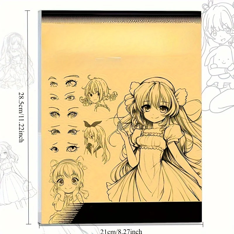Beginner's Anime Sketchbook - Retro-style cute girl illustration，High-Quality Mixed Paper Drawing Practice、Sketching and Creativ thumbnail 3
