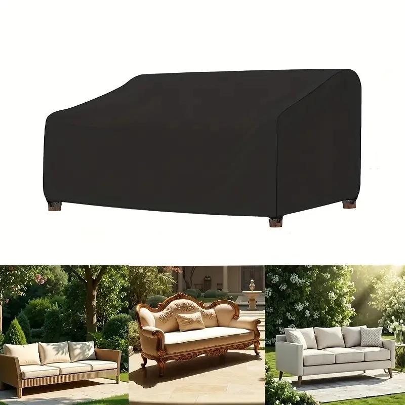 Outdoor Sofa Cover for Two-seater and Three-seater Sofas -  Adjustable Buckles and Drawstrings, Suitable for Gardens, Decks