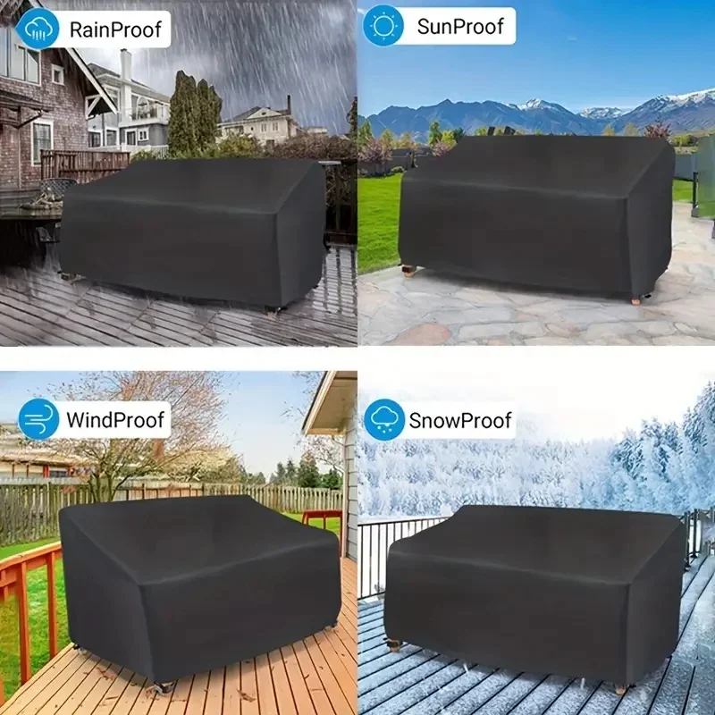 Outdoor Sofa Cover for Two-seater and Three-seater Sofas -  Adjustable Buckles and Drawstrings, Suitable for Gardens, Decks thumbnail 2
