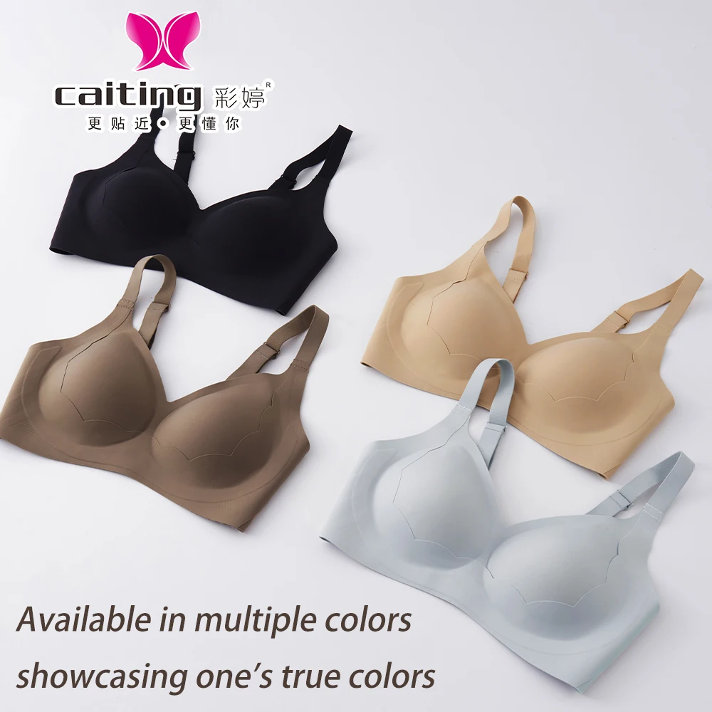 CAITING Underwire bra breathable good quality women underwear V-neck seamless women's Underwear For Women With Small Breasts thumbnail 4
