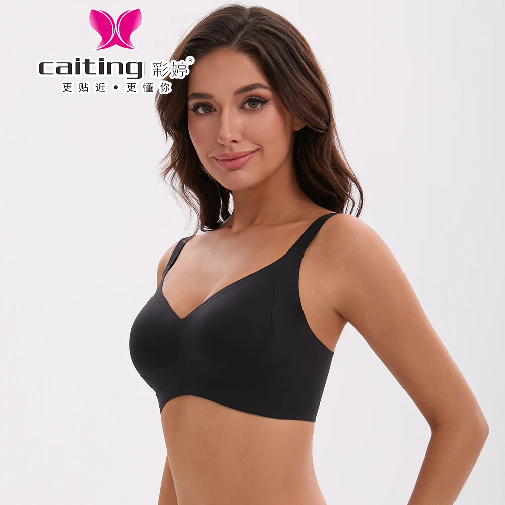 CAITING Underwire bra breathable good quality women underwear V-neck seamless women's Underwear For Women With Small Breasts thumbnail 5