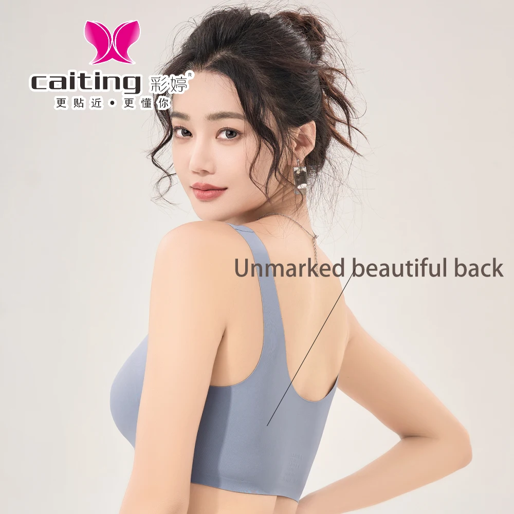 CAITING Seamless Bra Women good quality women underwear  No trace Tops Sexy Wireless Women's Underwear Vest-style push-up bra thumbnail 5