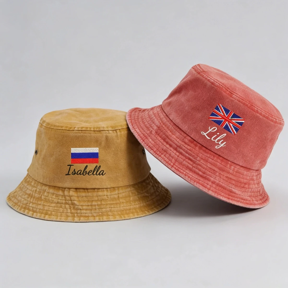 Custom National Flag Bucket Cap Embroidered Flag Bucket Cap Personalized Text Name Sun Hat  Summer Cap for 2026 FIFA World Cup thumbnail 4