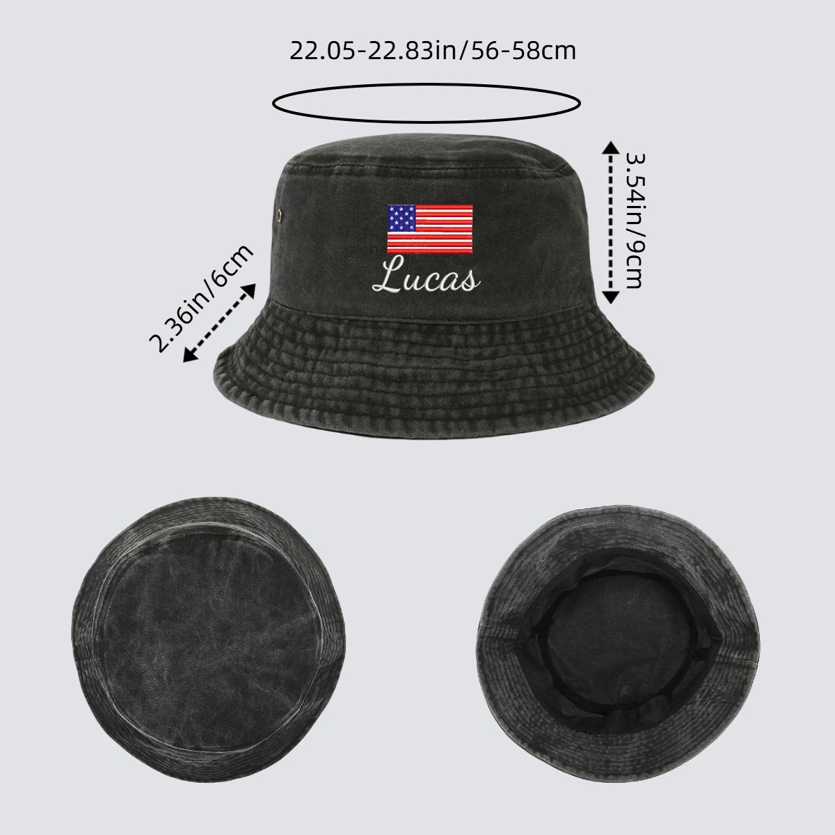 Custom National Flag Bucket Cap Embroidered Flag Bucket Cap Personalized Text Name Sun Hat  Summer Cap for 2026 FIFA World Cup thumbnail 5