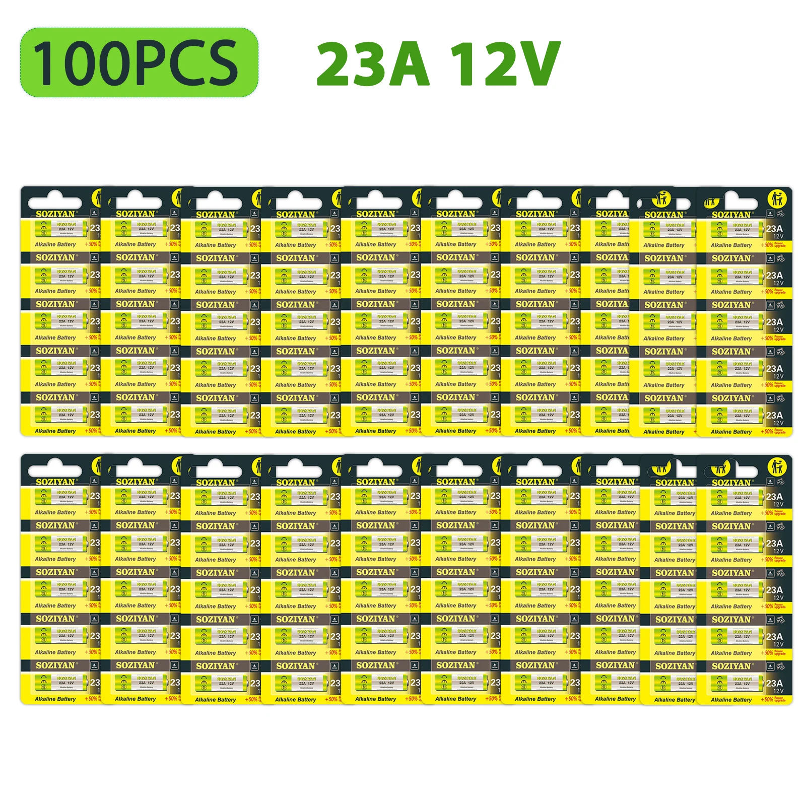 5-100PK 12V 23A A23 Long-lasting Alkaline Batteries 23GA E23A EL12 V23GA GP23A MS21 Battery for Flashlights Remote Controls Toys thumbnail 6