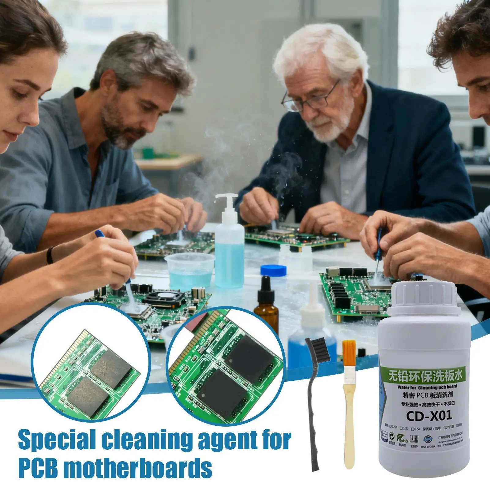 100ml /250ML PCB Motherboard Cleaner Liquid Multifunctional Effective Electronics Cleaning Agent Contact Cleaner Fast Drying ﻿ thumbnail 4