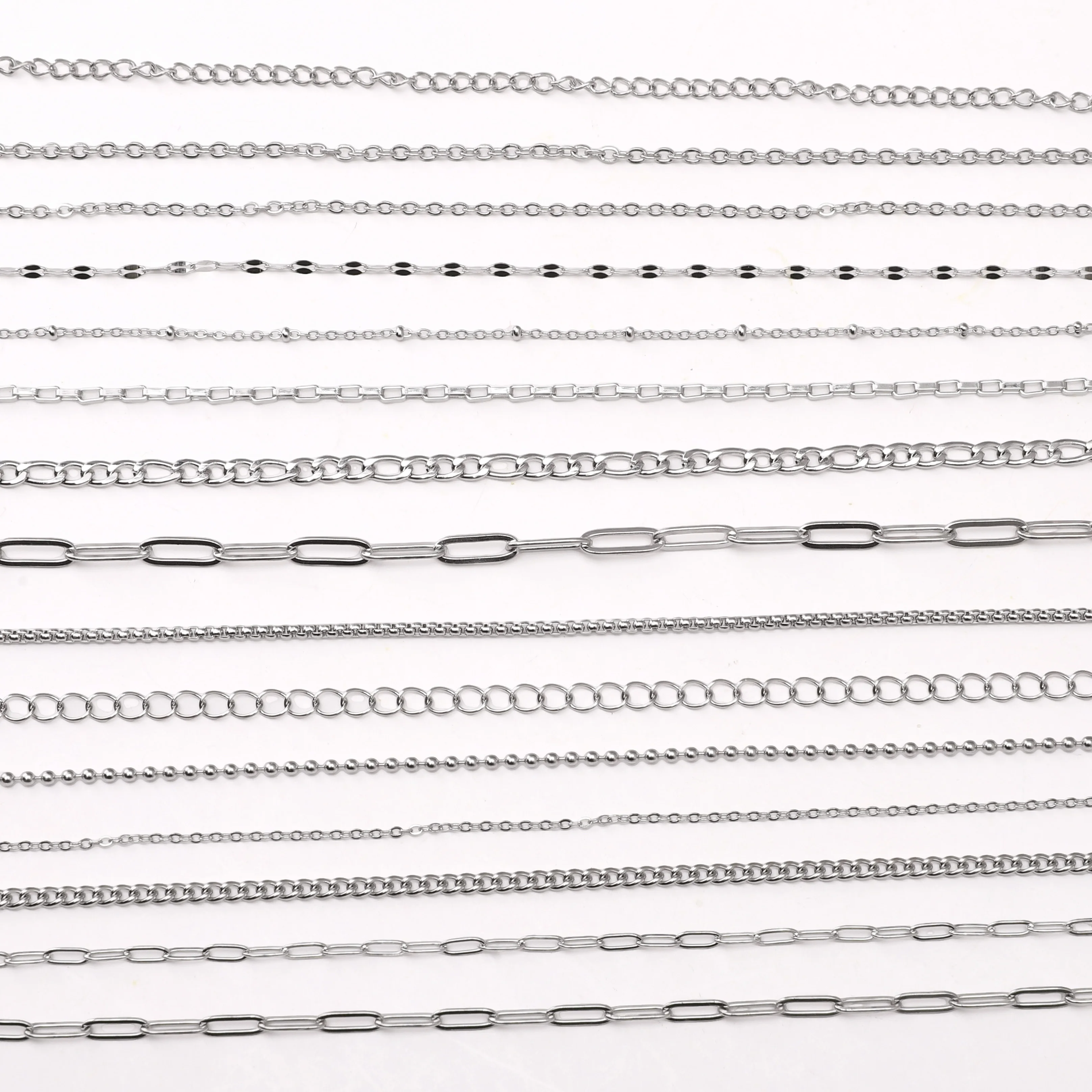 1m Stainless Steel Chain Multi-style Jewelry Chains for Jewelry Making DIY Bracelet Necklace Extender Chain Supplies for Jewelry thumbnail 5