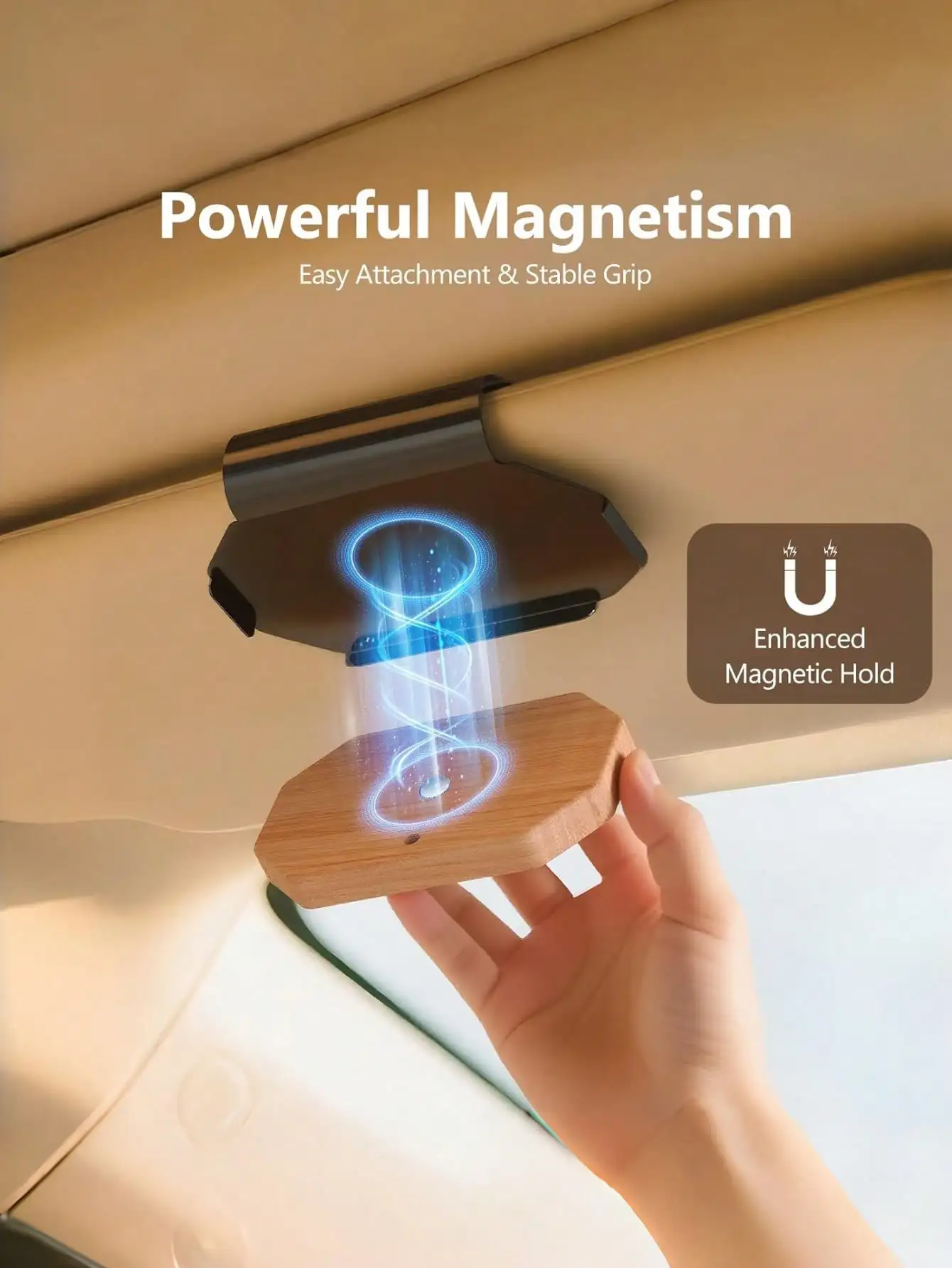 Drift Magnetic Car Air Freshener – Wood Grain Scent Diffuser, Hidden Sun Visor Mount, Long-Lasting Fragrance, Car Perfume Holder thumbnail 6