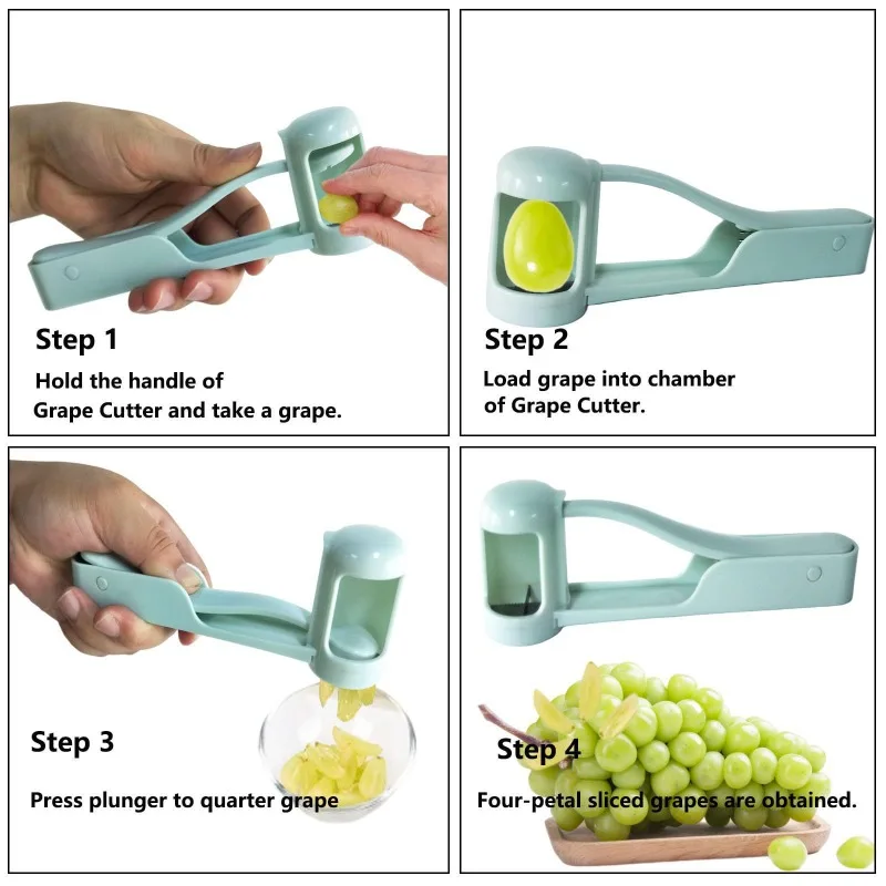 Tomato Slicer Cutter Grape Tools Cherry Fruit Salad Splitter Artifact for Toddlers Small Kitchen Accessories Cut Gadget for Baby thumbnail 3