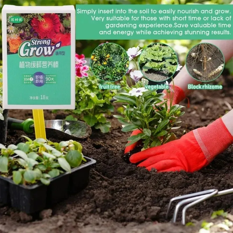 18/200x Plants Nutrition Stick Healthy Growth Nitrogen Phosphorus Potassium Plant Vegetables Flowers Compound Fertilizer Stick thumbnail 3