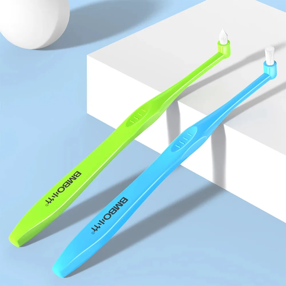 BMBO 1/2PCS Orthodontic Toothbrush High-Density Soft Bristles Pointed And Flat Head Interdental Brush Oral Care Tool thumbnail 5