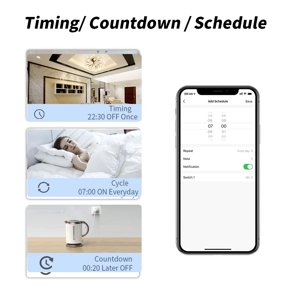 Hococa 1/2/3 Gang Tuya Zigbee 3.0 Kinetic Wireless Switches Diy Whole House Smart Switch Without Battery Waterproof thumbnail 6
