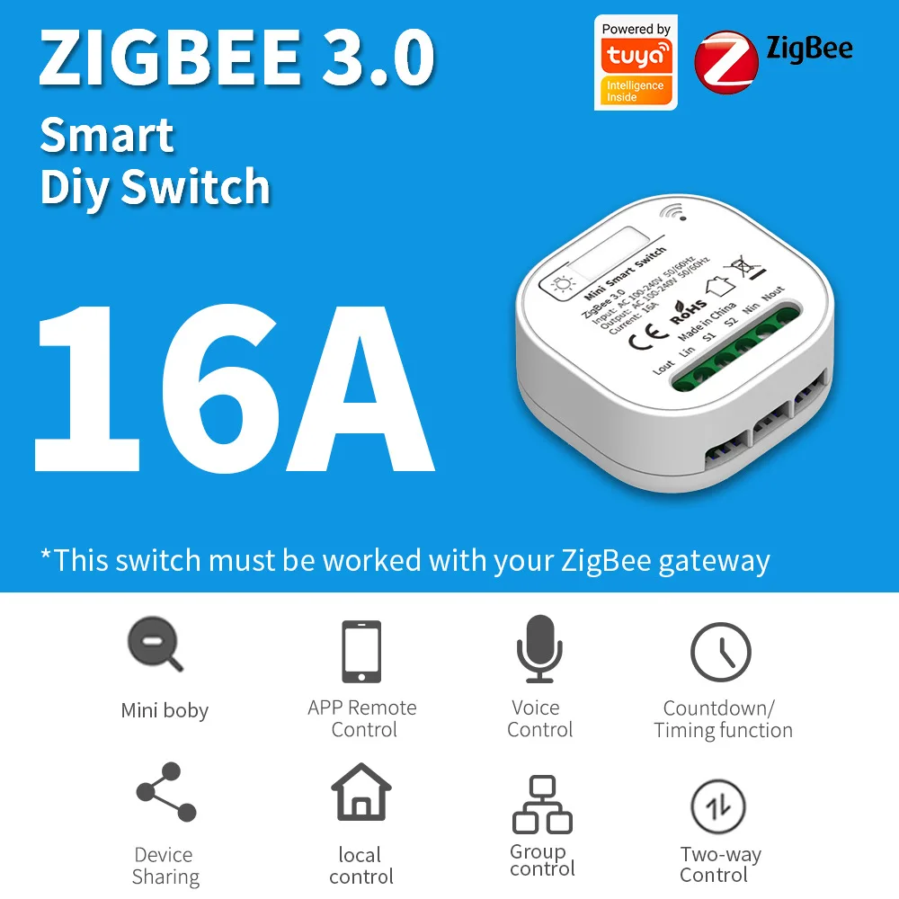 Hococa 1/2/3 Gang Tuya Zigbee 3.0 Kinetic Wireless Switches Diy Whole House Smart Switch Without Battery Waterproof thumbnail 2