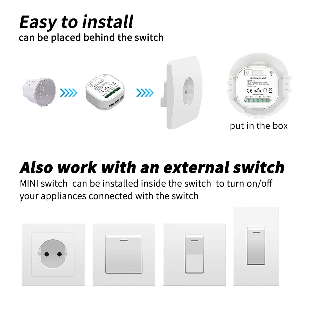 Hococa 1/2/3 Gang Tuya Zigbee 3.0 Kinetic Wireless Switches Diy Whole House Smart Switch Without Battery Waterproof thumbnail 3