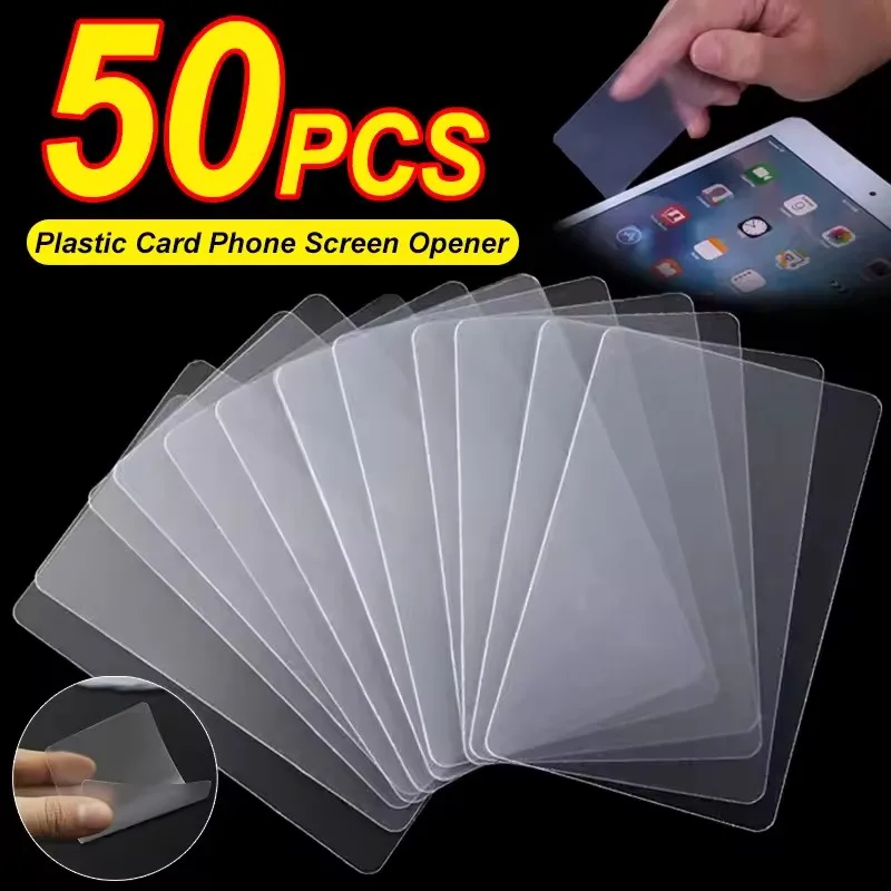 Plastic Card Phone Screen Opener Ultra Thin Flexible Pry Removal Tool Clear Repairing Cards for Mobile Tablet LCD Screen Repair thumbnail 2