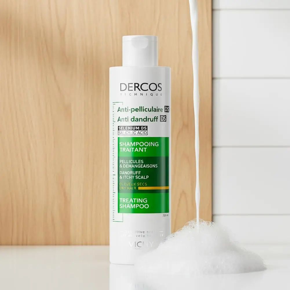Vichy DERCOS Anti-dandruff Anti-itch Shampoo Refreshing Nourishing Fluffy Shampoo Soothing Scalp Damaged Hair Care Shampoo thumbnail 5