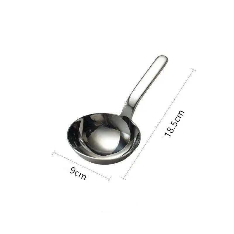 201 Stainless Steel Deepen Tablespoons Soup Ladle Short Handle Large Ramen Bouillon Spoon Kitchen Tableware Cooking Utensils thumbnail 6