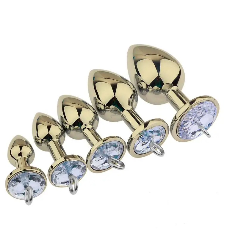 5 Sizes Stainless Steel Anal Plug Butt Plug Crystal Stimulator DIY Accessory for Women's Sexual Wellness Couples Anal Sex Toys thumbnail 4
