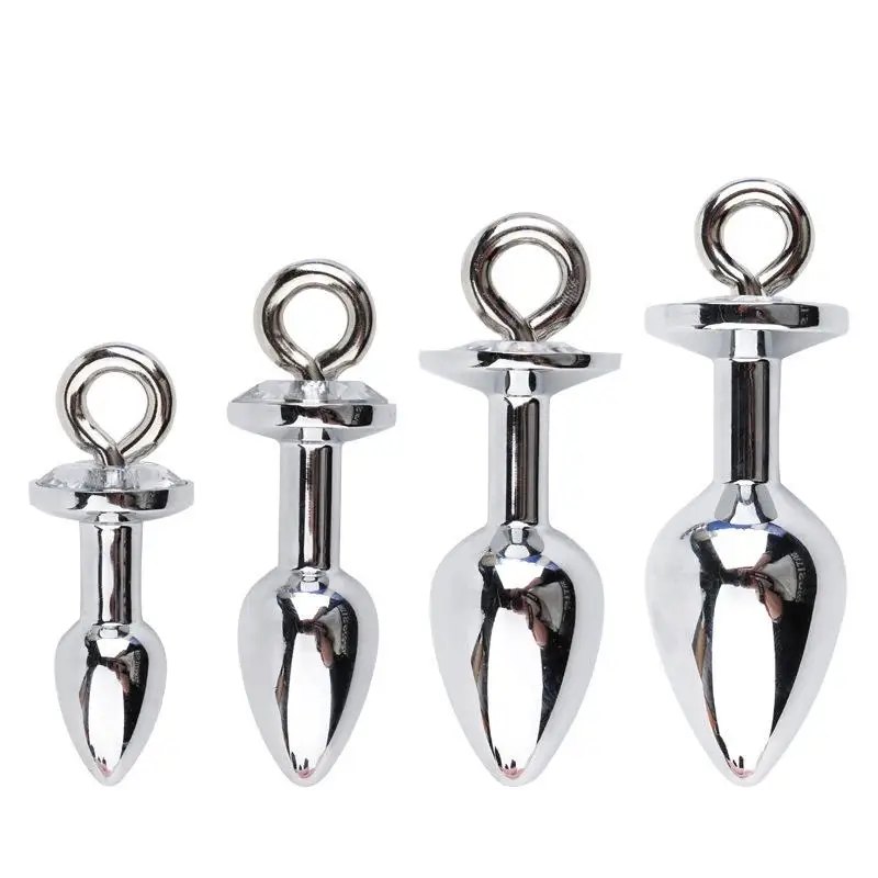 5 Sizes Stainless Steel Anal Plug Butt Plug Crystal Stimulator DIY Accessory for Women's Sexual Wellness Couples Anal Sex Toys thumbnail 6