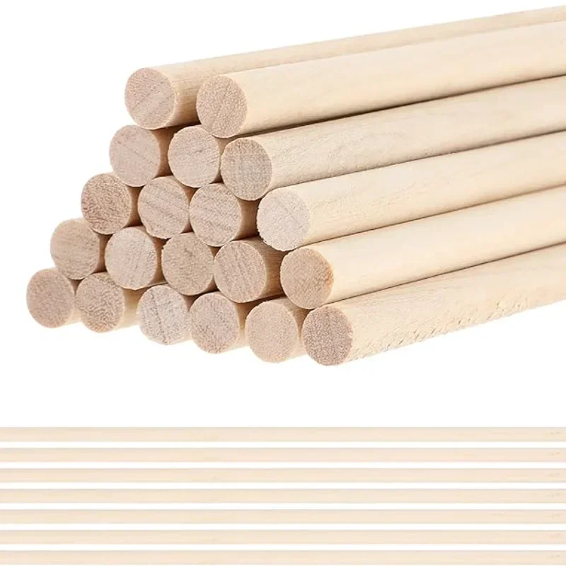 10-30pcs Smooth Bamboo Dowel Rods, 4-8mm Round Wooden Sticks for Precision Model Making & DIY Crafts, Easy to Cut thumbnail 2