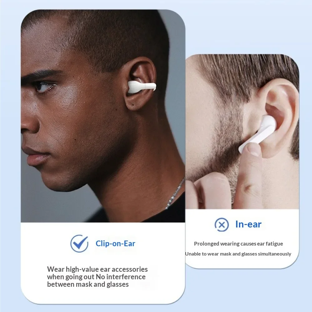 Single Earphone Wireless Bluetooth Headphones 2025 New Business Office HD Call Noise Cancellation Ultra-Long Battery Life Imperc thumbnail 6