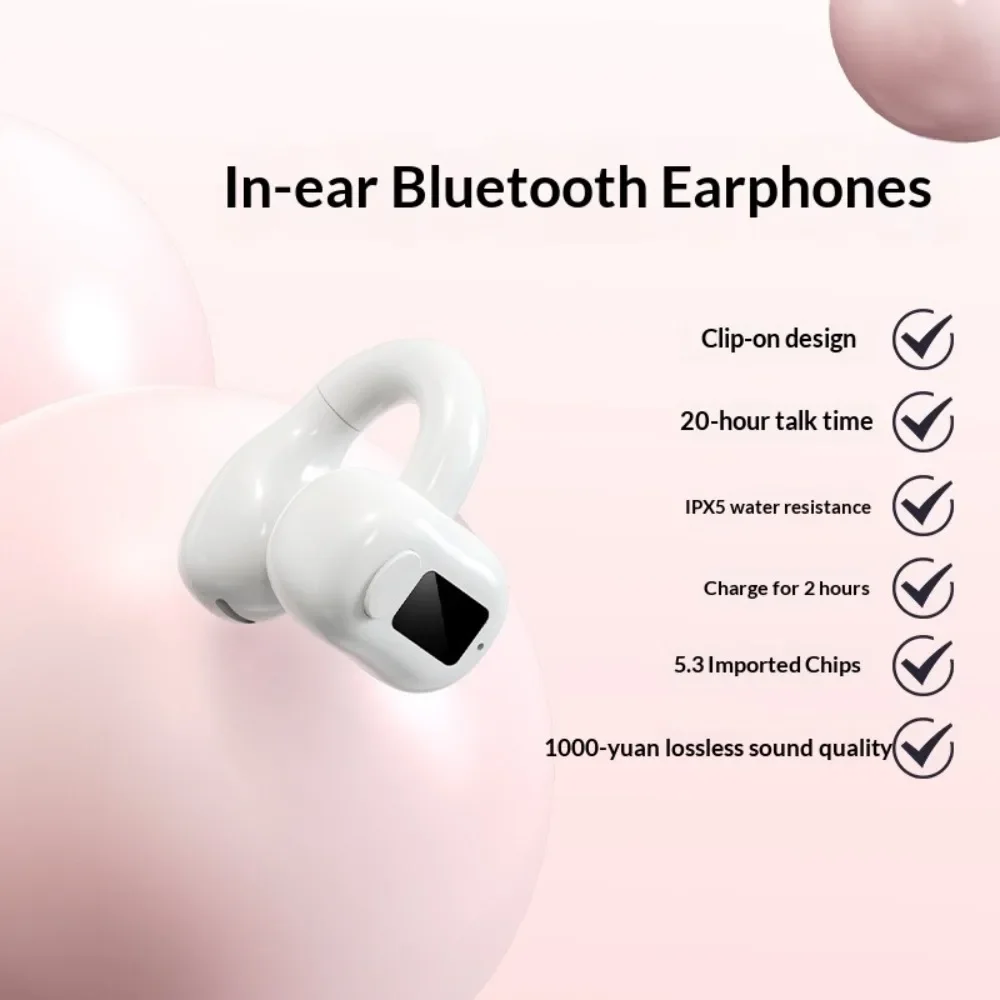 Single Earphone Wireless Bluetooth Headphones 2025 New Business Office HD Call Noise Cancellation Ultra-Long Battery Life Imperc thumbnail 5