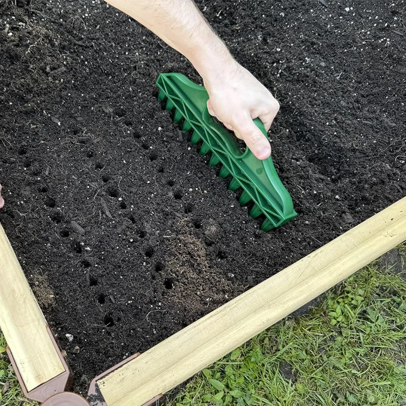 Seeds Spreader Seed in Gardening Manual Garden Seed Planter Tool 12-Hole Digger Seed Planter Tool Spacer Gardening Tools