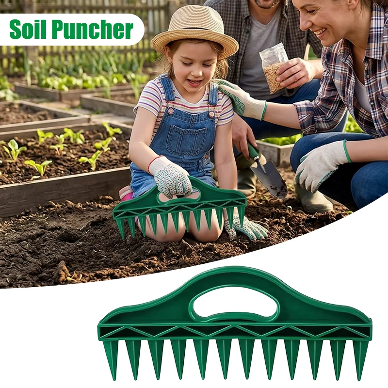 Seeds Spreader Seed in Gardening Manual Garden Seed Planter Tool 12-Hole Digger Seed Planter Tool Spacer Gardening Tools thumbnail 3