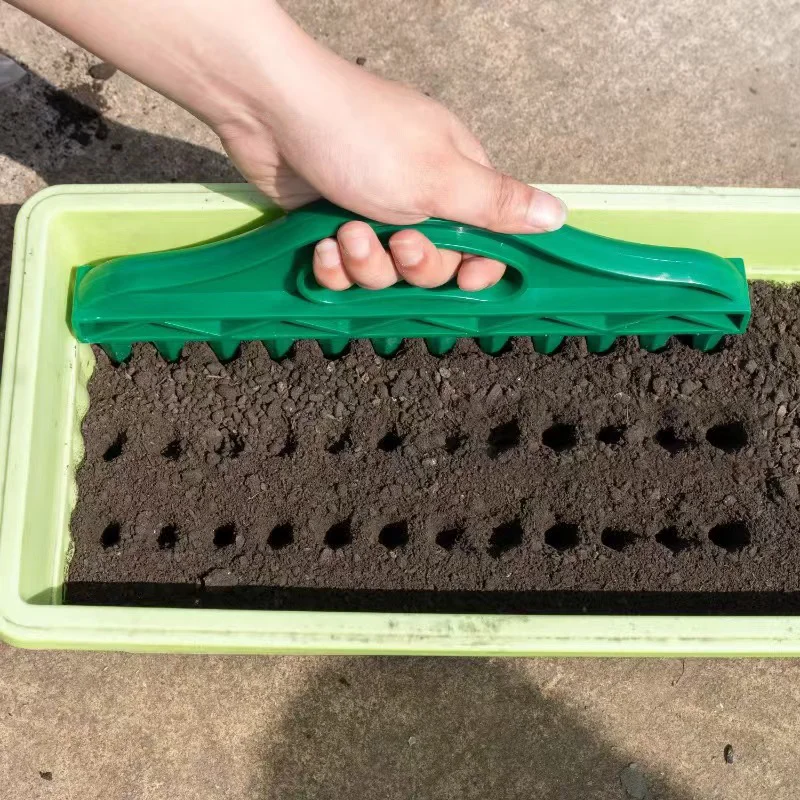 Seeds Spreader Seed in Gardening Manual Garden Seed Planter Tool 12-Hole Digger Seed Planter Tool Spacer Gardening Tools thumbnail 5