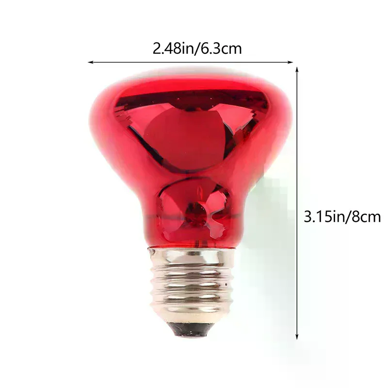 HOT!25/40/50/60/75/100W E27 UVA Poultry Bulb Infrared Night Light Day Poultry Heating Bulb For Plants Amphibians Reptile Pets thumbnail 6