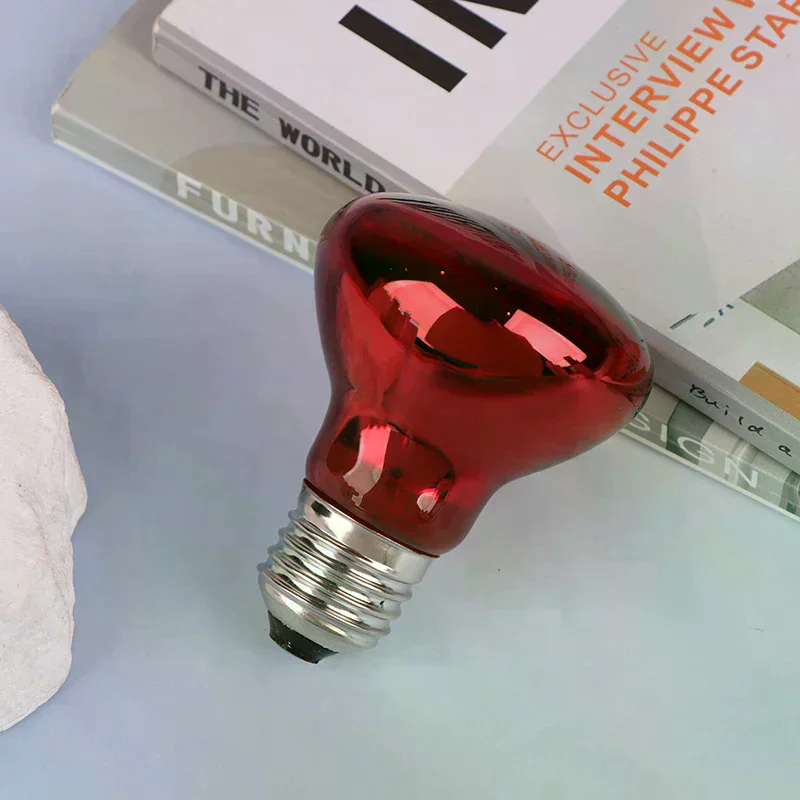 HOT!25/40/50/60/75/100W E27 UVA Poultry Bulb Infrared Night Light Day Poultry Heating Bulb For Plants Amphibians Reptile Pets thumbnail 5