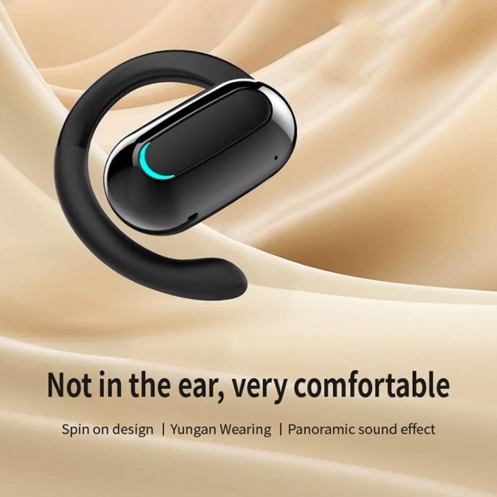 Single Earphone Wireless Bluetooth Headphones 2025 New Version Office Business Noise Cancellation Ultra-Long Battery Life Clear