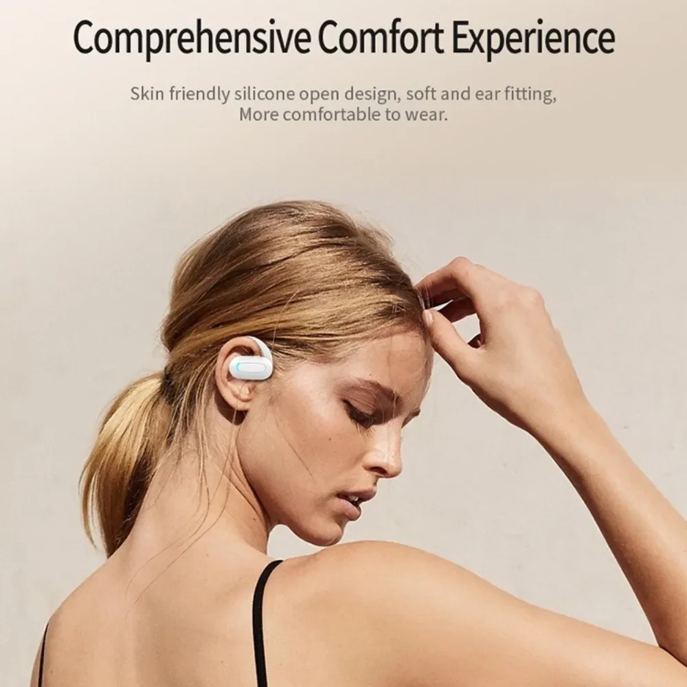 Single Earphone Wireless Bluetooth Headphones 2025 New Version Office Business Noise Cancellation Ultra-Long Battery Life Clear thumbnail 3