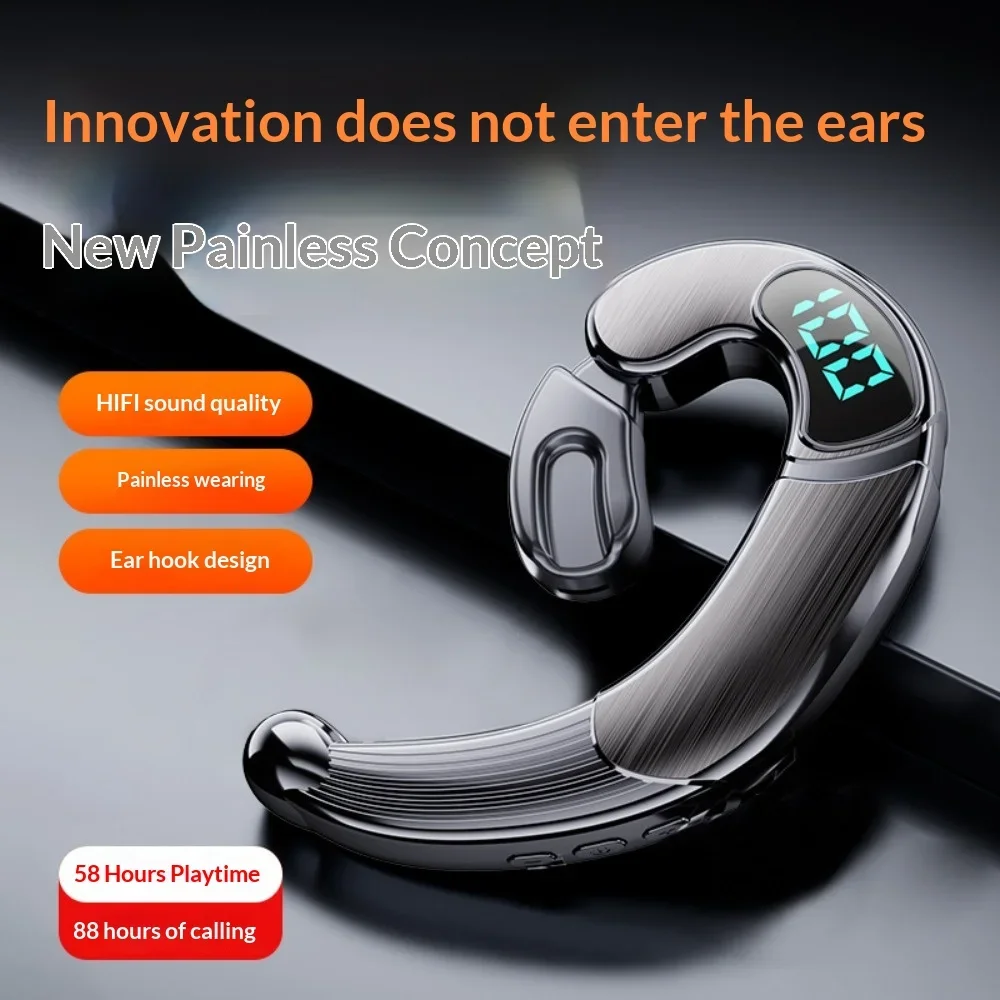 Single Earphone Wireless Bluetooth Headphones 2025 New Version High Appearance Value Noise Cancellation Ultra-Long Battery Life