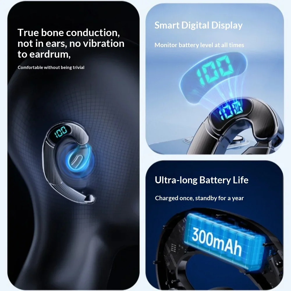 Single Earphone Wireless Bluetooth Headphones 2025 New Version High Appearance Value Noise Cancellation Ultra-Long Battery Life thumbnail 4