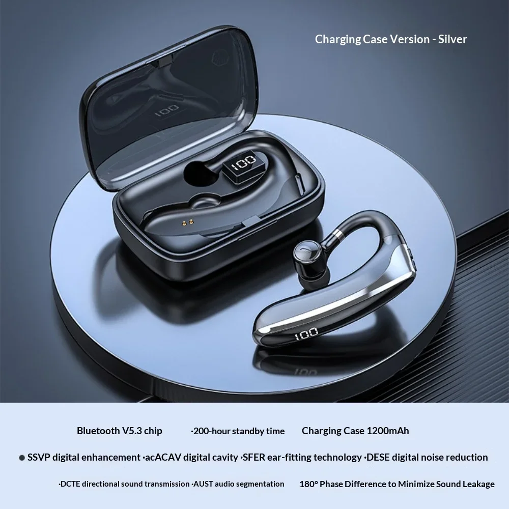 Single Earphone Wireless Bluetooth Headphones 2025 New Fashionable Lossless Sound Quality Noise Cancellation Ultra-Long Battery thumbnail 6