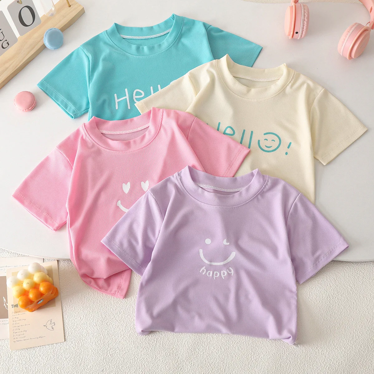 New Summer Kids Clothes Cute Short Sleeve T-shirt Boys Casual Soft Tops