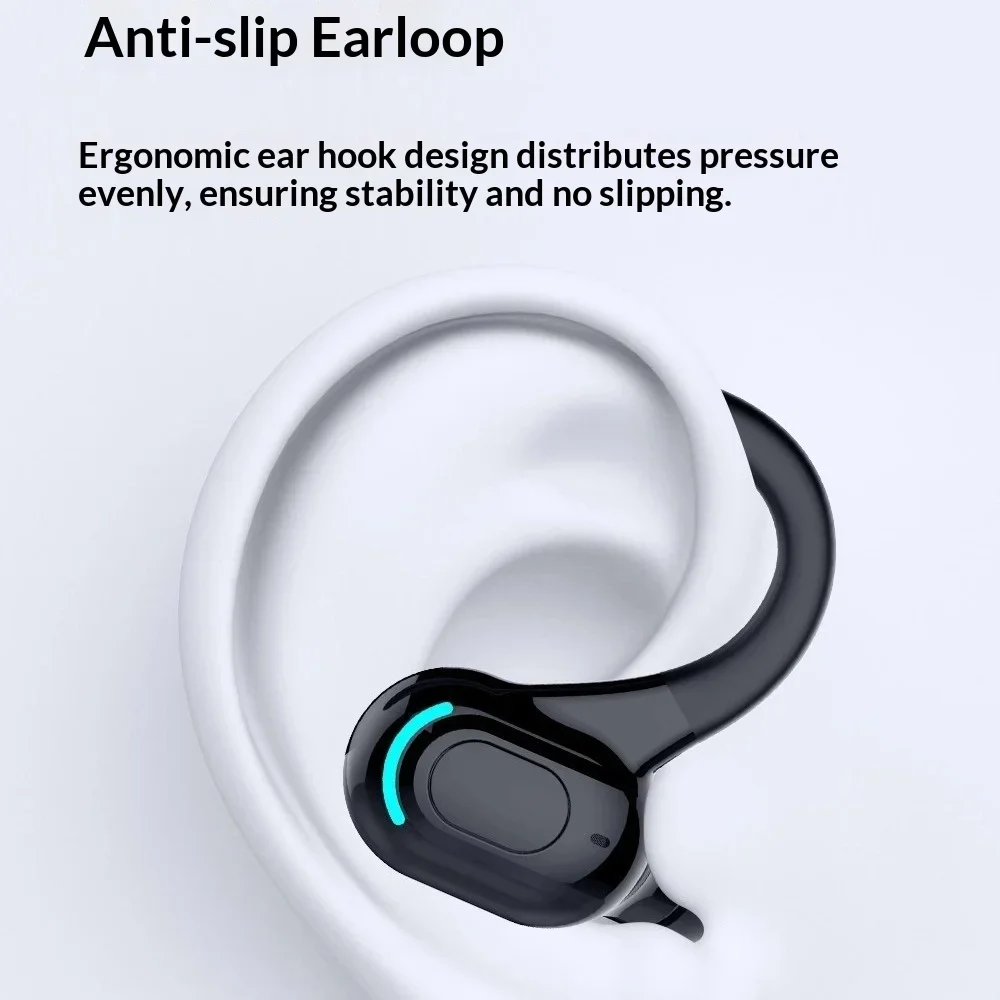 Single Earphone Wireless Bluetooth Headphones 2025 New Version Office Business Noise Cancellation Ultra-Long Battery Life Clear thumbnail 4