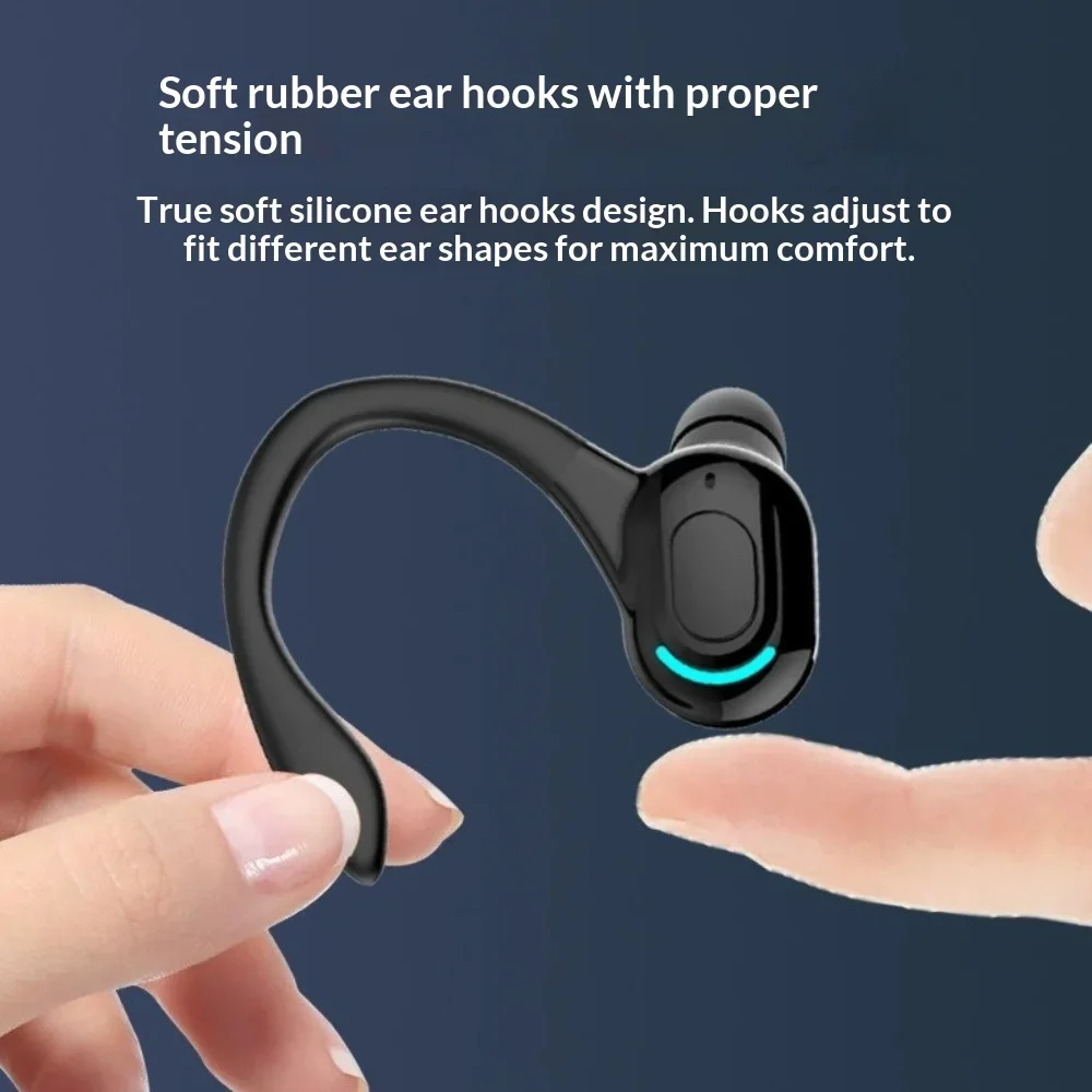 Single Earphone Wireless Bluetooth Headphones 2025 New Version Office Business Noise Cancellation Ultra-Long Battery Life Clear thumbnail 6