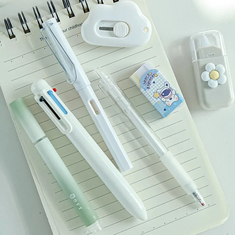 7pcs/set Cream Color Cute Stationery Set Office Supplies School Student Gift Kawaii Writing Supplies thumbnail 5