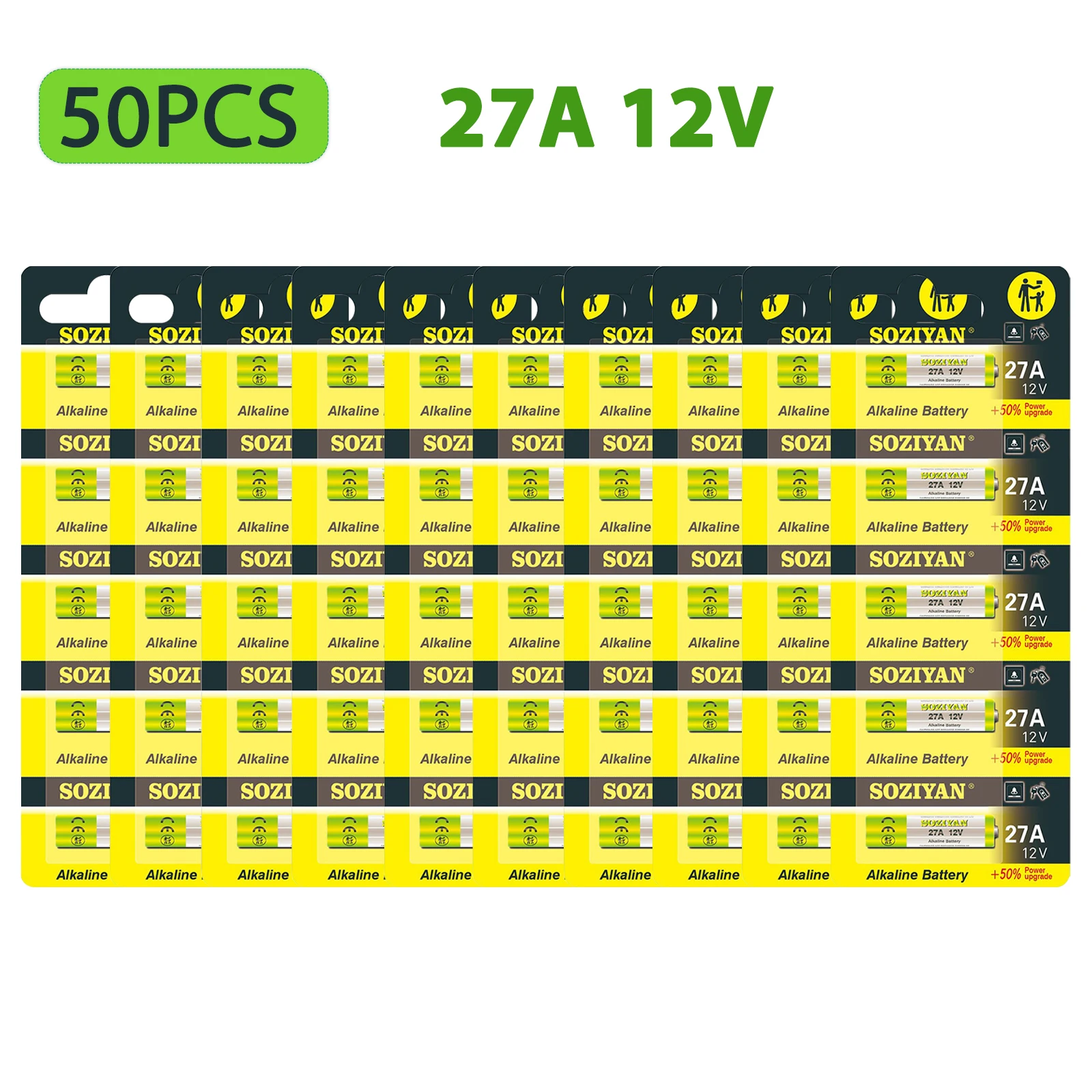 5-100PCS New High Capacity 27A 12V Alkaline Battery  A27 MN27 V27A GP27A Batteries for Car Alarm Remote Garage Door Opener Toys thumbnail 6