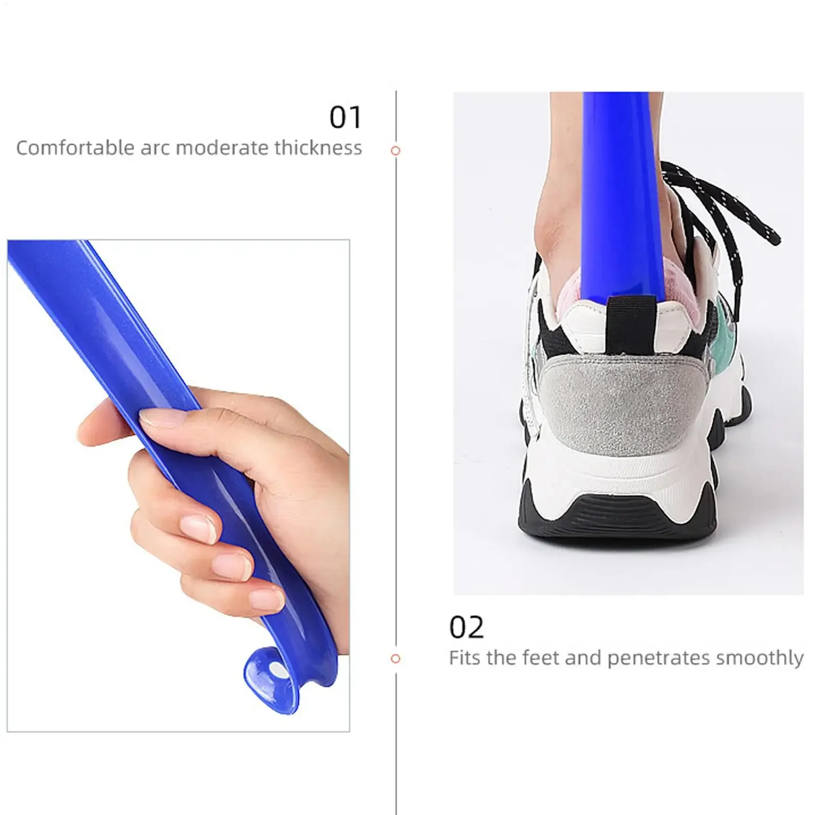 Plastic Extra Long Shoehorn Hotel Household Shoe Wearer Shoes Lifter Lazy Does Not Bend Shoe Draw Helper Shoe Horn thumbnail 3