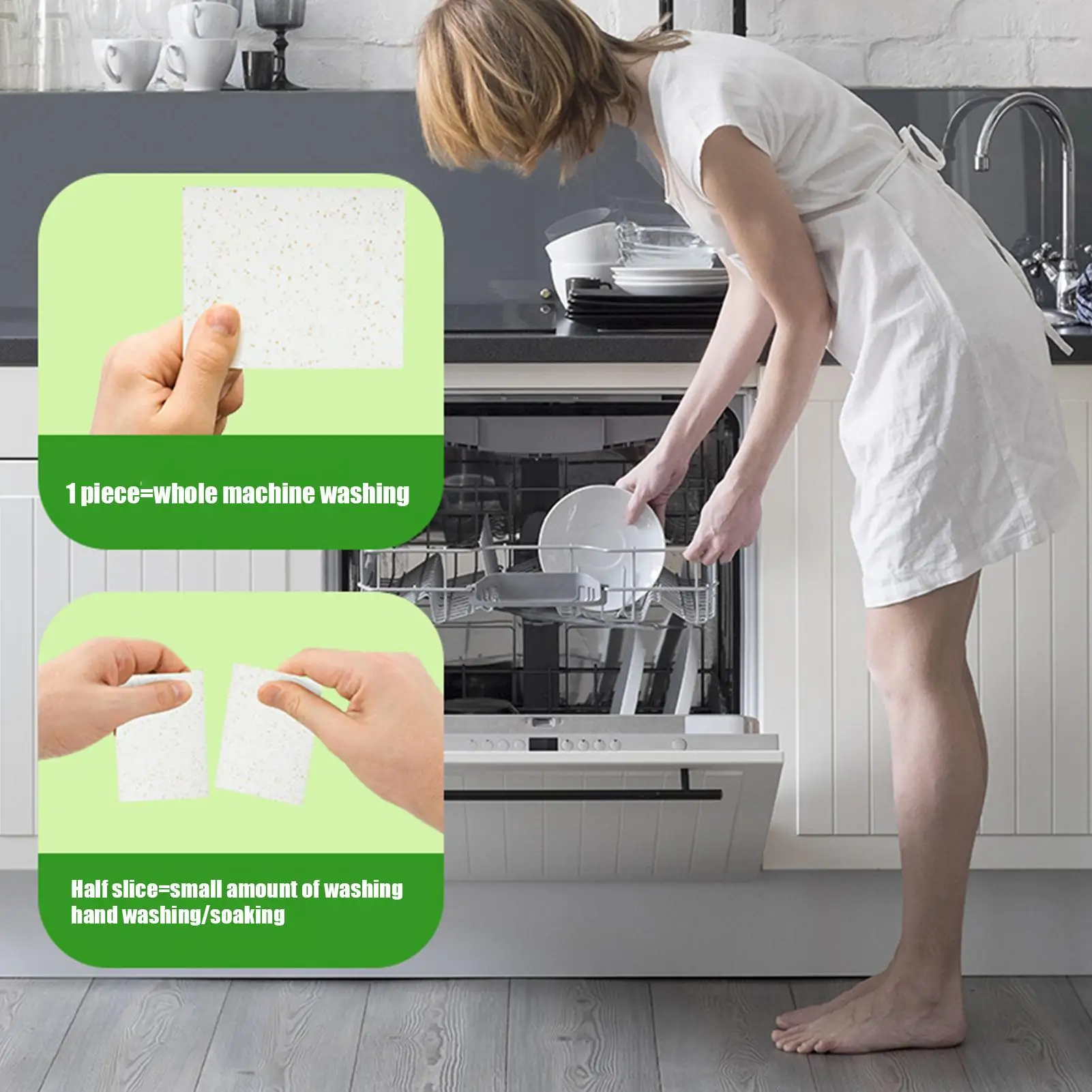 30 pcs Dishwasher Detergent Sheets Oil Stain Dissolving Grease Remover Cleaning Tablets For Kitchen Tableware Bowls Chopsticks thumbnail 5